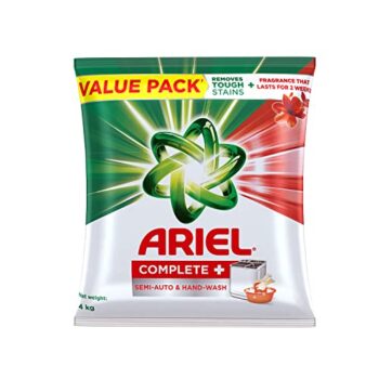 Ariel Complete + Detergent Washing Powder- 4Kg Value Pack