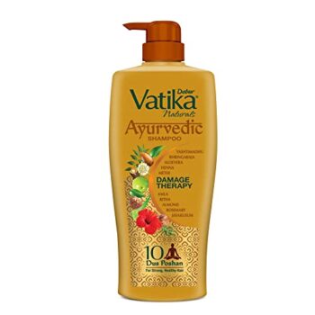 DABUR Vatika Ayurvedic Shampoo, 640ml : Power of Dus Poshan for 10 Hair Problems