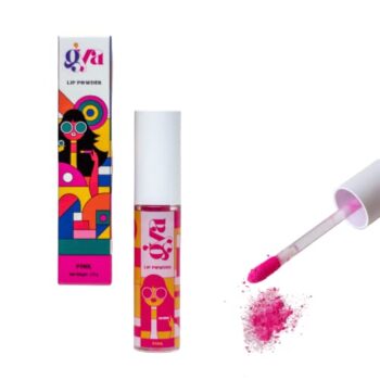 G’Ya Lip Powder Pink Matte Lipstick | Waterproof Long Lasting Lipstick | Transferproof & Blendable | Use as Lipstick, Cheek Blush & Eyeshadow | Powder to Gel Formula | Cruelty & Chemical-free
