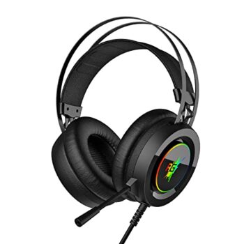 Redgear Cloak Wired RGB Wired Over Ear Gaming Headphones with Mic for PC