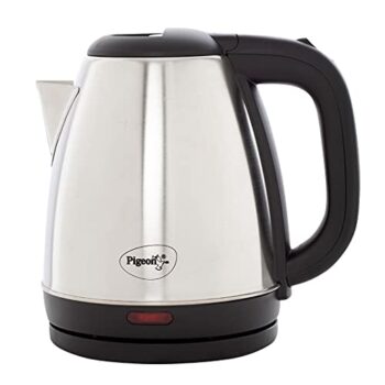 Pigeon by Stovekraft Amaze Plus Electric Kettle (14289) with Stainless Steel Body, 1.5 litre, used for boiling Water, making tea and coffee, instant noodles, soup etc. 1500 Watt (Silver)